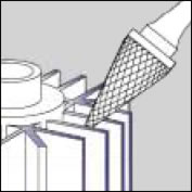 Rotary burr cone rysunek