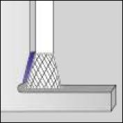 Rotary burr inverted cone rysunek